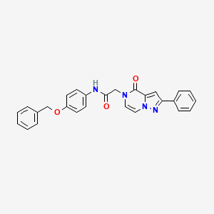 molecular formula C27H22N4O3 B14973689 N-[4-(benzyloxy)phenyl]-2-(4-oxo-2-phenylpyrazolo[1,5-a]pyrazin-5(4H)-yl)acetamide 