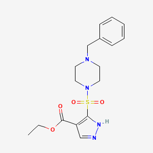 molecular formula C17H22N4O4S B14973770 ethyl 5-[(4-benzylpiperazin-1-yl)sulfonyl]-1H-pyrazole-4-carboxylate 