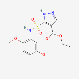 molecular formula C14H17N3O6S B14973812 ethyl 5-[(2,5-dimethoxyphenyl)sulfamoyl]-1H-pyrazole-4-carboxylate 