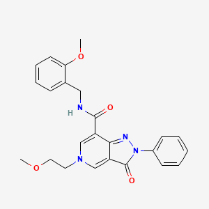 molecular formula C24H24N4O4 B14973819 N-(2-methoxybenzyl)-5-(2-methoxyethyl)-3-oxo-2-phenyl-3,5-dihydro-2H-pyrazolo[4,3-c]pyridine-7-carboxamide 