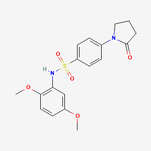 molecular formula C18H20N2O5S B14973838 N-(2,5-dimethoxyphenyl)-4-(2-oxopyrrolidin-1-yl)benzenesulfonamide 