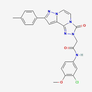 molecular formula C23H19ClN6O3 B14973860 N-(3-chloro-4-methoxyphenyl)-2-[11-(4-methylphenyl)-5-oxo-3,4,6,9,10-pentazatricyclo[7.3.0.02,6]dodeca-1(12),2,7,10-tetraen-4-yl]acetamide 