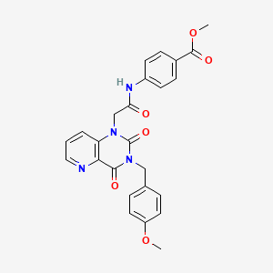 molecular formula C25H22N4O6 B14973867 methyl 4-({[3-(4-methoxybenzyl)-2,4-dioxo-3,4-dihydropyrido[3,2-d]pyrimidin-1(2H)-yl]acetyl}amino)benzoate 