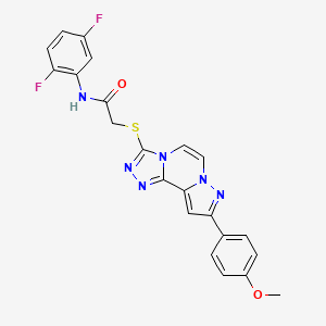 molecular formula C22H16F2N6O2S B14973987 N-(2,5-difluorophenyl)-2-((9-(4-methoxyphenyl)pyrazolo[1,5-a][1,2,4]triazolo[3,4-c]pyrazin-3-yl)thio)acetamide 