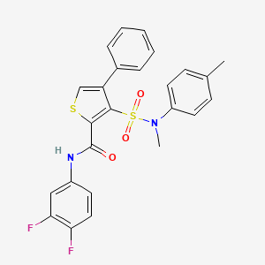 molecular formula C25H20F2N2O3S2 B14974013 N-(3,4-difluorophenyl)-3-[methyl(4-methylphenyl)sulfamoyl]-4-phenylthiophene-2-carboxamide 