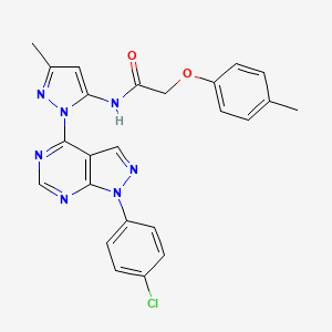 molecular formula C24H20ClN7O2 B14974032 N-{1-[1-(4-chlorophenyl)-1H-pyrazolo[3,4-d]pyrimidin-4-yl]-3-methyl-1H-pyrazol-5-yl}-2-(4-methylphenoxy)acetamide 