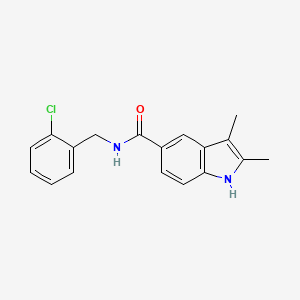 molecular formula C18H17ClN2O B14974035 N-(2-chlorobenzyl)-2,3-dimethyl-1H-indole-5-carboxamide 