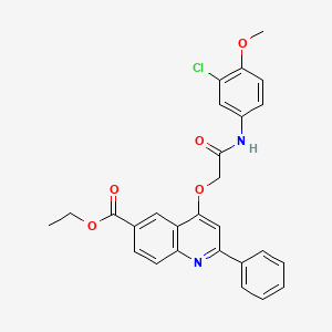 molecular formula C27H23ClN2O5 B14974050 Ethyl 4-{2-[(3-chloro-4-methoxyphenyl)amino]-2-oxoethoxy}-2-phenylquinoline-6-carboxylate 