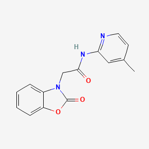 molecular formula C15H13N3O3 B14974051 N-(4-methylpyridin-2-yl)-2-(2-oxo-2,3-dihydro-1,3-benzoxazol-3-yl)acetamide CAS No. 209170-04-7