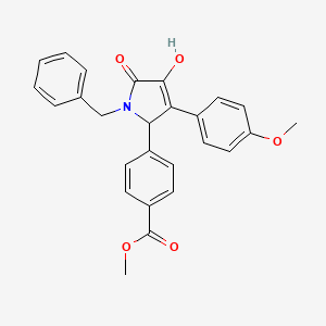 molecular formula C26H23NO5 B14974112 methyl 4-[1-benzyl-4-hydroxy-3-(4-methoxyphenyl)-5-oxo-2,5-dihydro-1H-pyrrol-2-yl]benzoate 