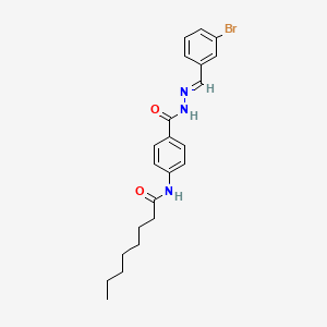 molecular formula C22H26BrN3O2 B14974199 N-(4-{[(2E)-2-(3-bromobenzylidene)hydrazinyl]carbonyl}phenyl)octanamide 