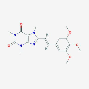molecular formula C19H22O5N4 B149743 (E)-8-(3,4,5-Trimethoxystyryl)caffeine CAS No. 51389-37-8