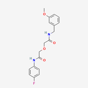 molecular formula C18H19FN2O4 B14974323 2-{2-[(4-fluorophenyl)amino]-2-oxoethoxy}-N-(3-methoxybenzyl)acetamide 