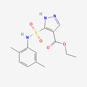 molecular formula C14H17N3O4S B14974474 ethyl 5-[(2,5-dimethylphenyl)sulfamoyl]-1H-pyrazole-4-carboxylate 