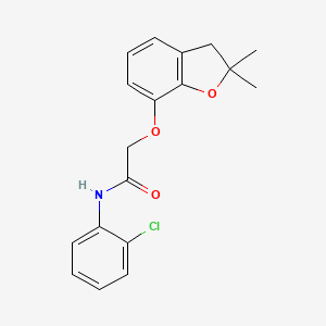 molecular formula C18H18ClNO3 B14974529 N-(2-chlorophenyl)-2-((2,2-dimethyl-2,3-dihydrobenzofuran-7-yl)oxy)acetamide 