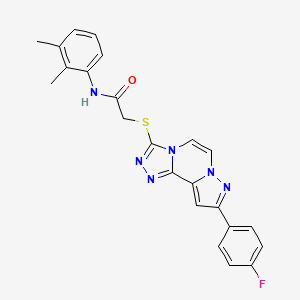 molecular formula C23H19FN6OS B14974566 N-(2,3-Dimethylphenyl)-2-{[9-(4-fluorophenyl)pyrazolo[1,5-A][1,2,4]triazolo[3,4-C]pyrazin-3-YL]sulfanyl}acetamide 