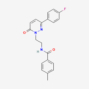molecular formula C20H18FN3O2 B14974601 N-(2-(3-(4-fluorophenyl)-6-oxopyridazin-1(6H)-yl)ethyl)-4-methylbenzamide 