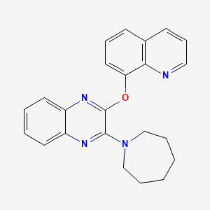 molecular formula C23H22N4O B14974652 2-(Azepan-1-yl)-3-(quinolin-8-yloxy)quinoxaline 
