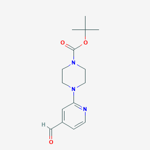 molecular formula C15H21N3O3 B1497467 Tert-butyl 4-(4-formylpyridin-2-yl)piperazine-1-carboxylate CAS No. 946409-13-8