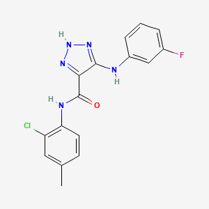 molecular formula C16H13ClFN5O B14974735 N-(2-chloro-4-methylphenyl)-5-[(3-fluorophenyl)amino]-1H-1,2,3-triazole-4-carboxamide 