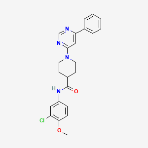 molecular formula C23H23ClN4O2 B14974888 N-(3-chloro-4-methoxyphenyl)-1-(6-phenylpyrimidin-4-yl)piperidine-4-carboxamide 