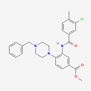 molecular formula C27H28ClN3O3 B14974923 Methyl 4-(4-benzylpiperazin-1-yl)-3-{[(3-chloro-4-methylphenyl)carbonyl]amino}benzoate 