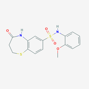 molecular formula C16H16N2O4S2 B14975094 N-(2-methoxyphenyl)-4-oxo-2,3,4,5-tetrahydro-1,5-benzothiazepine-7-sulfonamide 