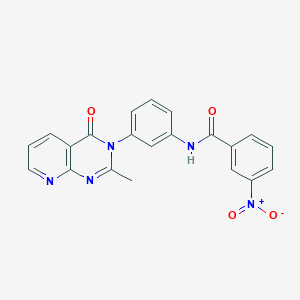 molecular formula C21H15N5O4 B14975152 N-(3-(2-methyl-4-oxopyrido[2,3-d]pyrimidin-3(4H)-yl)phenyl)-3-nitrobenzamide 