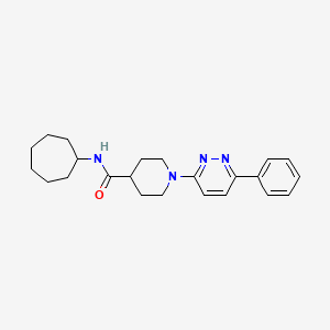 molecular formula C23H30N4O B14975153 N-cycloheptyl-1-(6-phenylpyridazin-3-yl)piperidine-4-carboxamide 