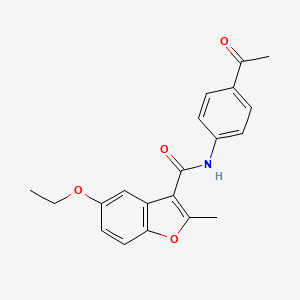 molecular formula C20H19NO4 B14975292 N-(4-acetylphenyl)-5-ethoxy-2-methyl-1-benzofuran-3-carboxamide 