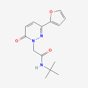 molecular formula C14H17N3O3 B14975308 N-(tert-butyl)-2-(3-(furan-2-yl)-6-oxopyridazin-1(6H)-yl)acetamide 