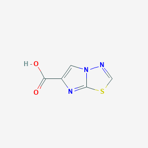 molecular formula C5H3N3O2S B1497531 Imidazo[2,1-b][1,3,4]thiadiazole-6-carboxylic acid CAS No. 933760-01-1