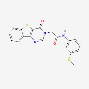 molecular formula C19H15N3O2S2 B14975357 N-[3-(methylsulfanyl)phenyl]-2-(4-oxo[1]benzothieno[3,2-d]pyrimidin-3(4H)-yl)acetamide 