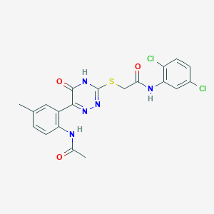 molecular formula C20H17Cl2N5O3S B14975364 N-(2,5-Dichlorophenyl)-2-{[6-(2-acetamido-5-methylphenyl)-5-oxo-4,5-dihydro-1,2,4-triazin-3-YL]sulfanyl}acetamide 