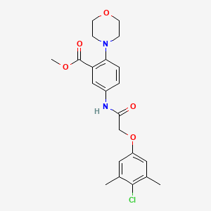 molecular formula C22H25ClN2O5 B14975395 Methyl 5-{[(4-chloro-3,5-dimethylphenoxy)acetyl]amino}-2-(morpholin-4-yl)benzoate 