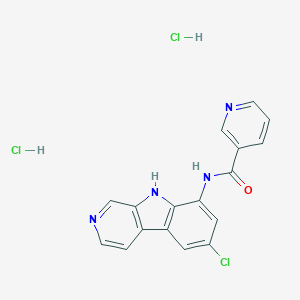 molecular formula C17H13Cl3N4O B149754 N-(6-Chloro-9H-pyrido[3,4-b]indol-8-yl)-3-pyridinecarboxamide dihydrochloride CAS No. 1049743-58-9
