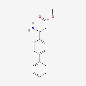 molecular formula C16H17NO2 B1497542 Methyl (3R)-3-amino-3-(4-phenylphenyl)propanoate 