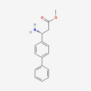 Methyl (3R)-3-amino-3-(4-phenylphenyl)propanoate