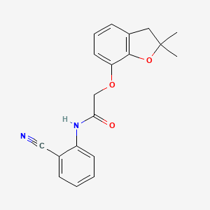 molecular formula C19H18N2O3 B14975446 N-(2-cyanophenyl)-2-[(2,2-dimethyl-2,3-dihydro-1-benzofuran-7-yl)oxy]acetamide 