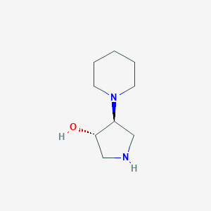 molecular formula C9H18N2O B1497546 trans-4-(Piperidin-1-yl)pyrrolidin-3-ol 