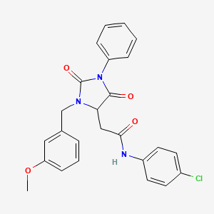 molecular formula C25H22ClN3O4 B14975464 N-(4-chlorophenyl)-2-[3-(3-methoxybenzyl)-2,5-dioxo-1-phenylimidazolidin-4-yl]acetamide 