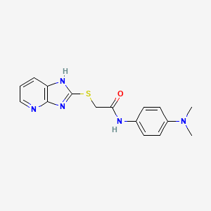 molecular formula C16H17N5OS B14975492 N-[4-(Dimethylamino)phenyl]-2-{3H-imidazo[4,5-B]pyridin-2-ylsulfanyl}acetamide 