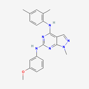 molecular formula C21H22N6O B14975493 N~4~-(2,4-dimethylphenyl)-N~6~-(3-methoxyphenyl)-1-methyl-1H-pyrazolo[3,4-d]pyrimidine-4,6-diamine 