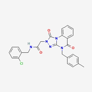 molecular formula C26H22ClN5O3 B14975504 N-(2-chlorobenzyl)-2-(4-(4-methylbenzyl)-1,5-dioxo-4,5-dihydro-[1,2,4]triazolo[4,3-a]quinazolin-2(1H)-yl)acetamide 