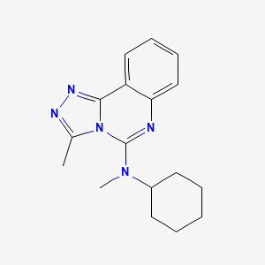 molecular formula C17H21N5 B14975568 N-cyclohexyl-N,3-dimethyl[1,2,4]triazolo[4,3-c]quinazolin-5-amine 