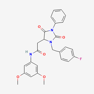 molecular formula C26H24FN3O5 B14975638 N-(3,5-dimethoxyphenyl)-2-[3-(4-fluorobenzyl)-2,5-dioxo-1-phenylimidazolidin-4-yl]acetamide 