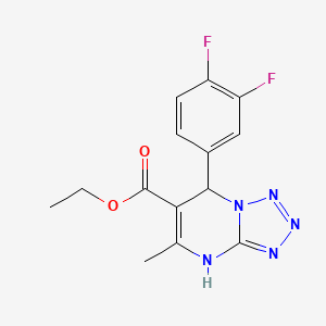 molecular formula C14H13F2N5O2 B14975711 Ethyl 7-(3,4-difluorophenyl)-5-methyl-4,7-dihydrotetrazolo[1,5-a]pyrimidine-6-carboxylate 
