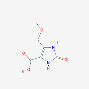 molecular formula C6H8N2O4 B1497576 1,3-Dihydro-imidazol-2-one-5-methoxymethyl-4-carboxylic acid 