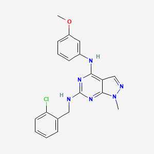 molecular formula C20H19ClN6O B14975771 N~6~-(2-chlorobenzyl)-N~4~-(3-methoxyphenyl)-1-methyl-1H-pyrazolo[3,4-d]pyrimidine-4,6-diamine 