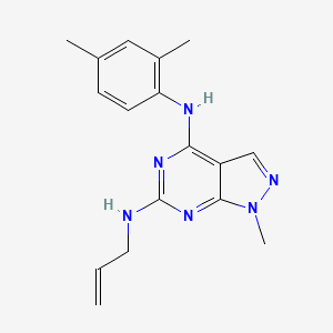 molecular formula C17H20N6 B14975824 N~4~-(2,4-dimethylphenyl)-1-methyl-N~6~-(prop-2-en-1-yl)-1H-pyrazolo[3,4-d]pyrimidine-4,6-diamine 